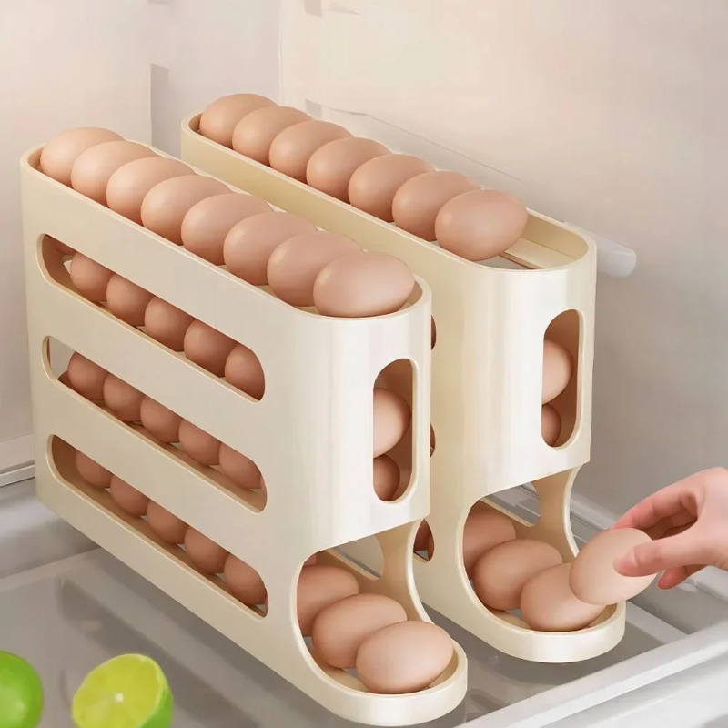 4 Layers Automatic Rolling Egg - Egg Storage Holder recension och pris