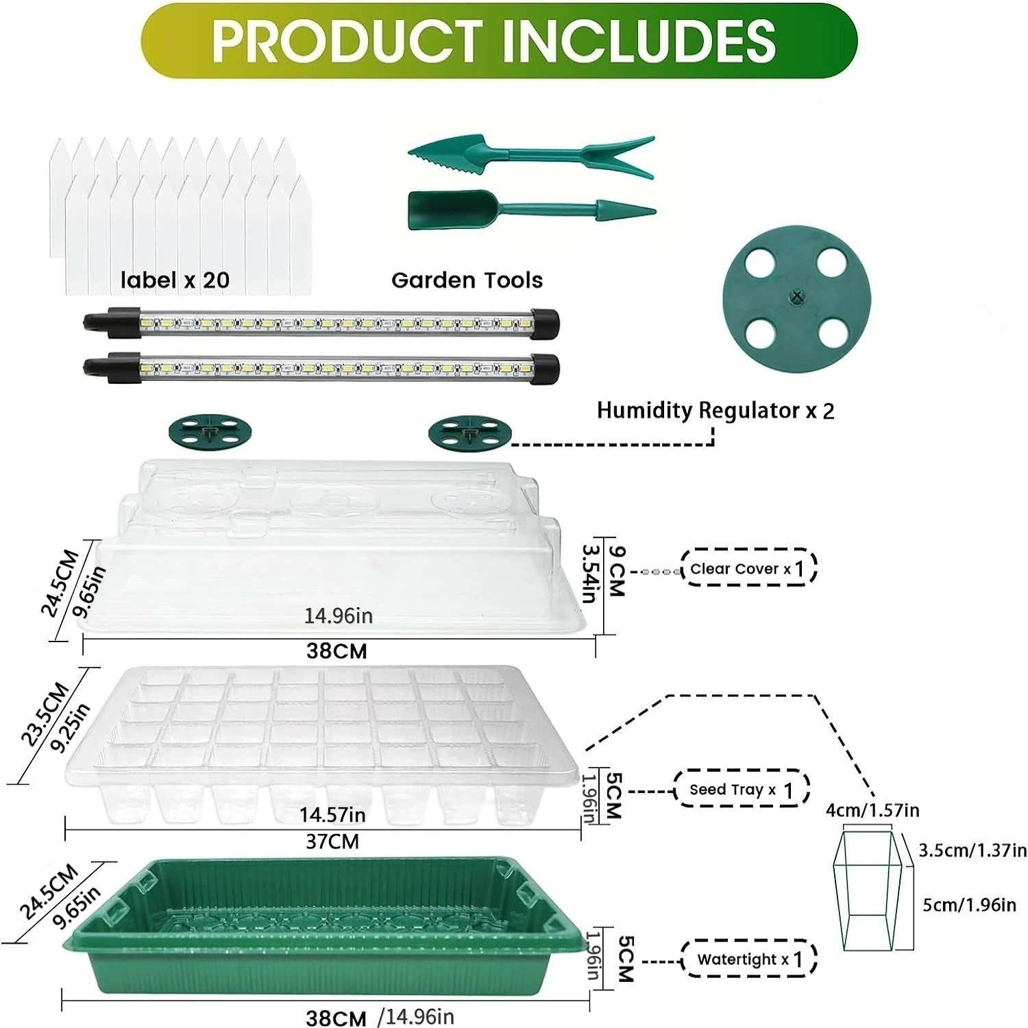 Seed Starter Tray with Grow Li - Food Storage Plants recension och pris