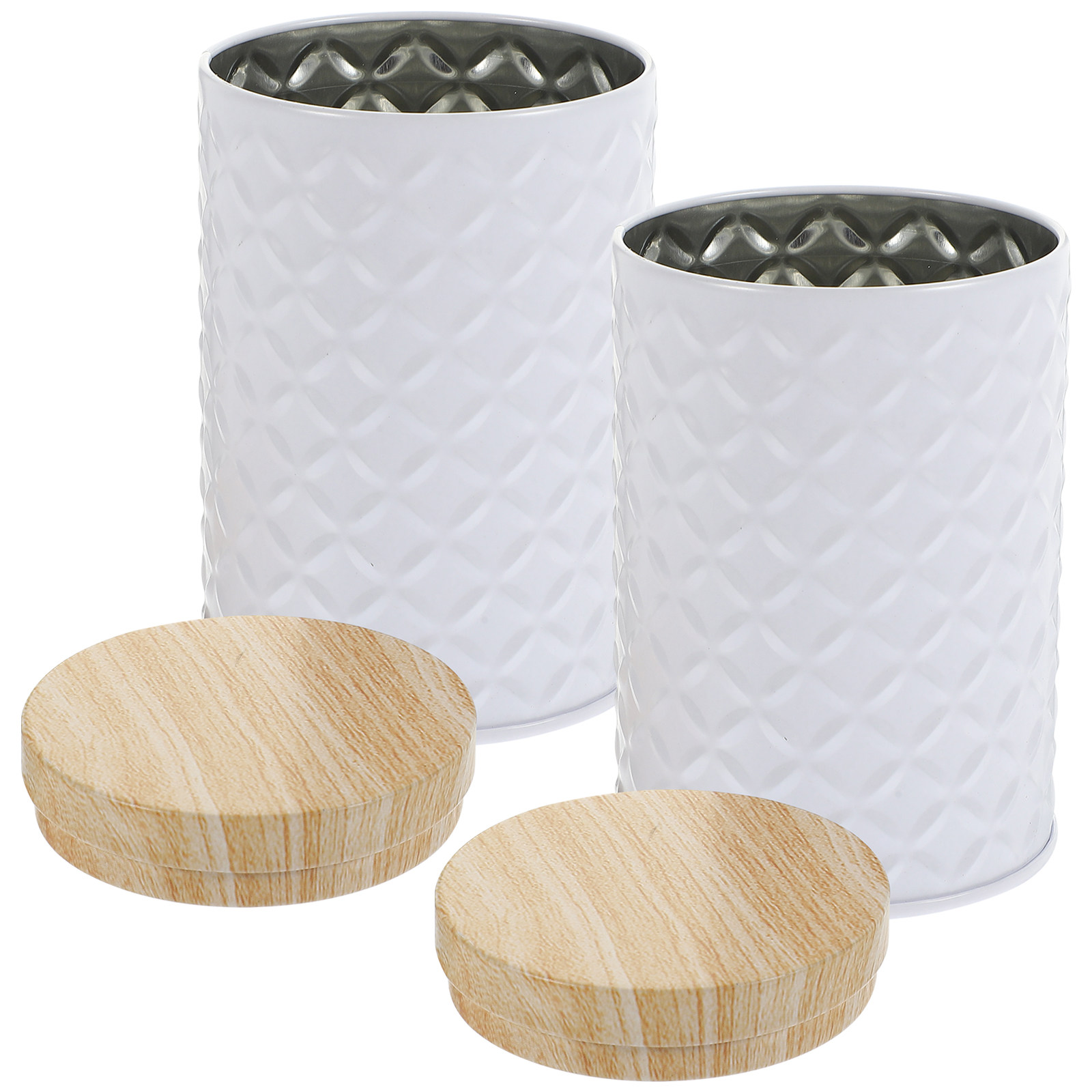 2Pcs Food Grade Tinplate Stora - Food Storage Jars Airtight recension och pris