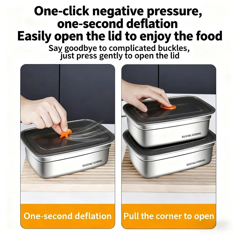 Large Capacity Stainless Steel - Food Storage Microwave Safe recension och pris