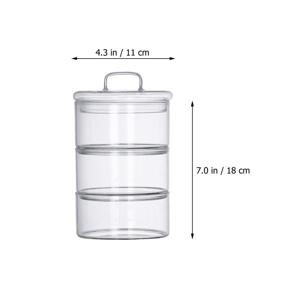 1Set Clear Glass Storage Bowl  - Food Storage Glass Jar recension och pris