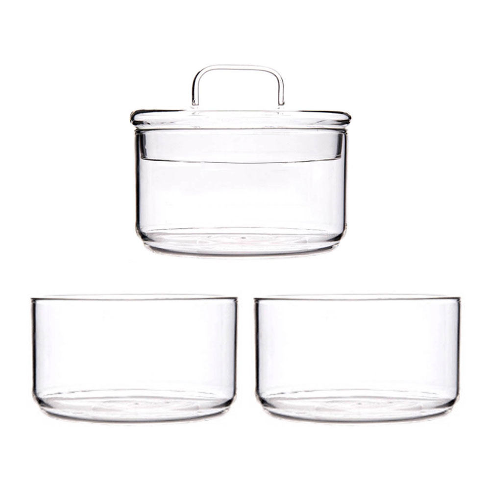 1Set Clear Glass Storage Bowl  - Food Storage Glass Jar recension och pris