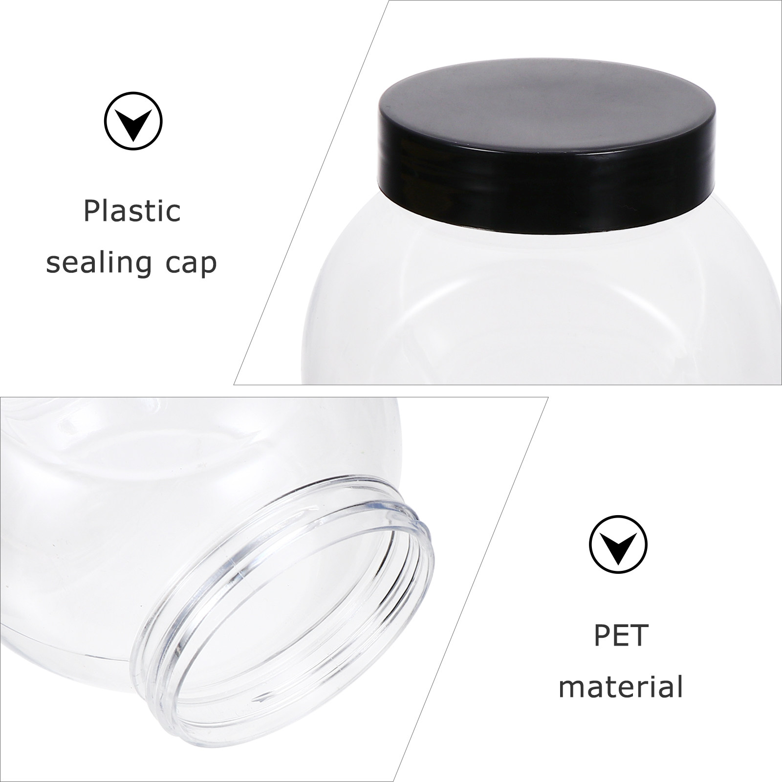 1Set Food Storage Cans Transpa - Food Storage Pet recension och pris