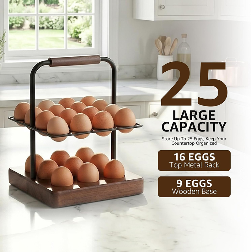 Farmhouse Egg Holder for Count - Egg Storage Holder recension och pris