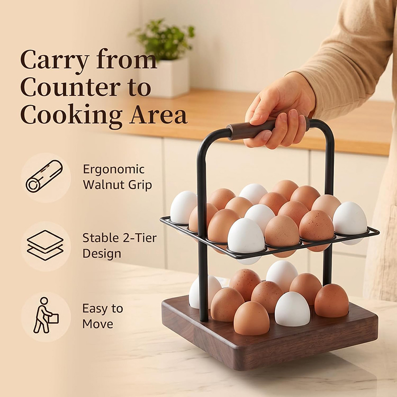 Farmhouse Egg Holder for Count - Egg Storage Holder recension och pris