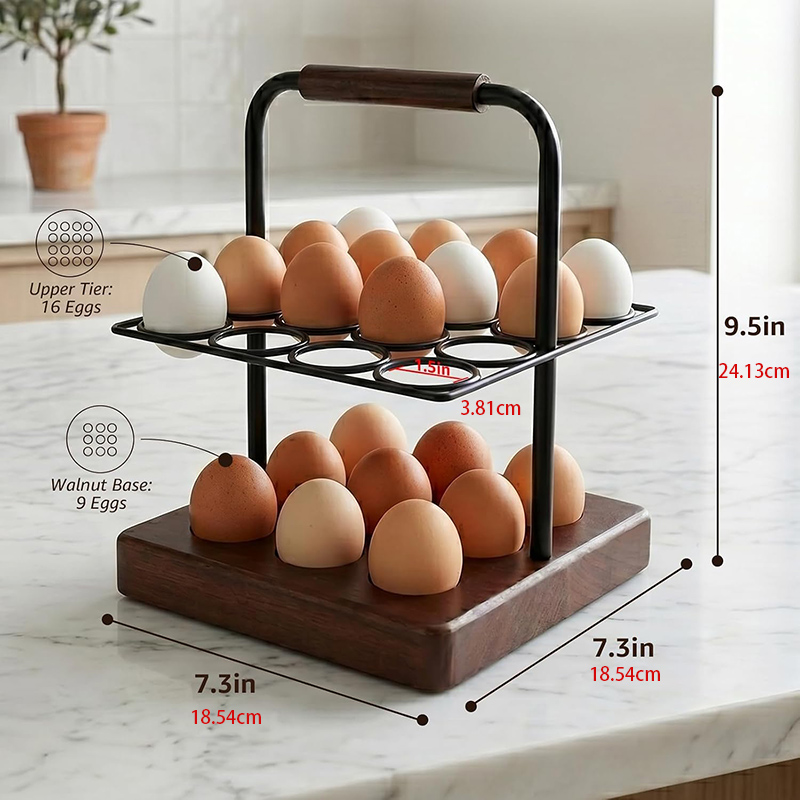Farmhouse Egg Holder for Count - Egg Storage Holder recension och pris