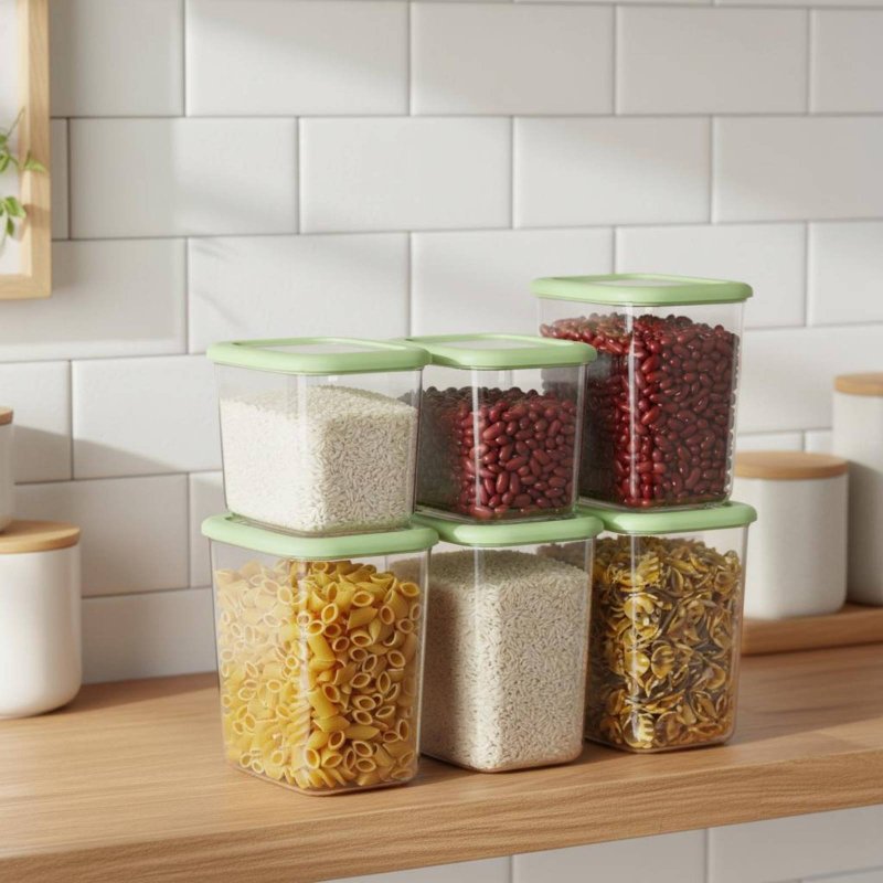 6 Pieces Airtight Food Storage - Food Storage Bins recension och pris