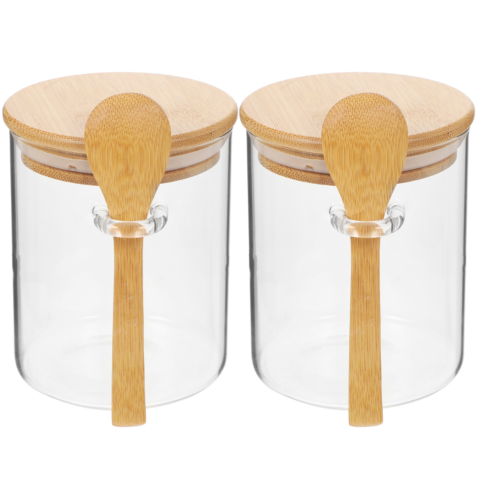2 Pcs Flour Sugar Storage Cont - Food Storage Glass Jar recension och pris