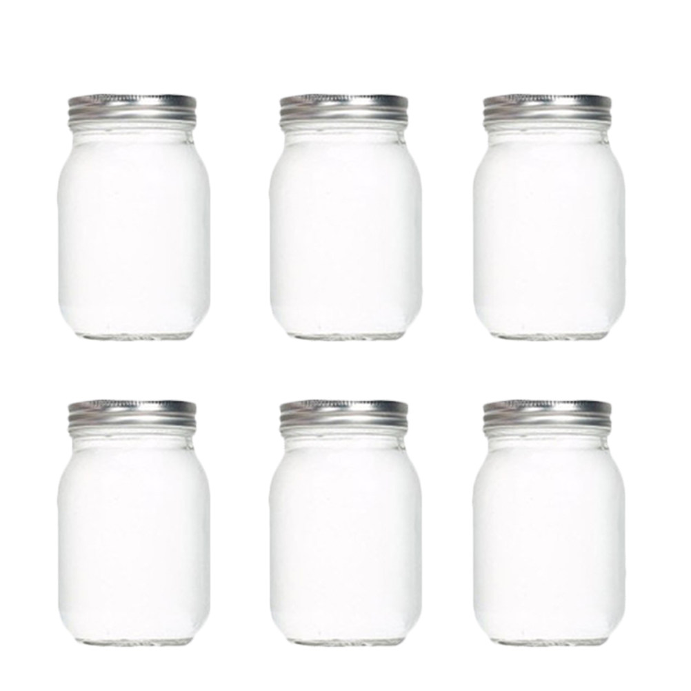 6Pcs Transparent Round Glass J - Food Storage Jars Airtight recension och pris