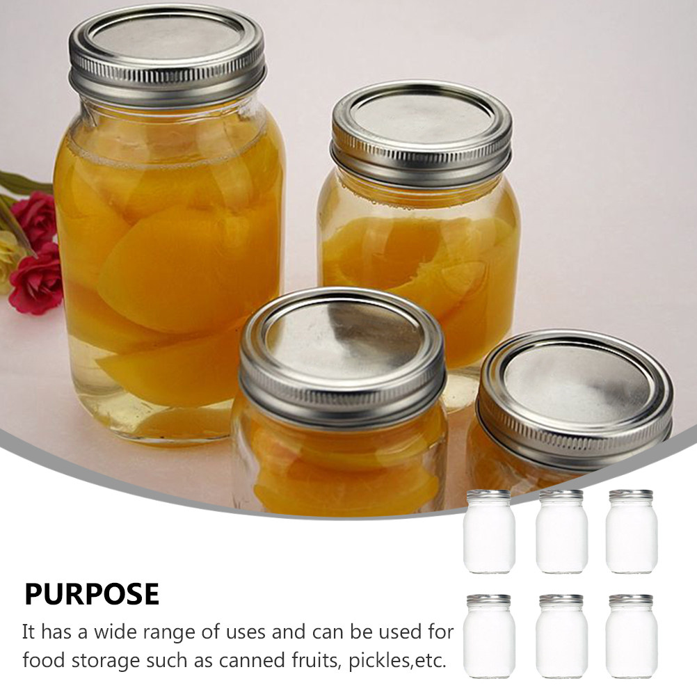 6Pcs Transparent Round Glass J - Food Storage Jars Airtight recension och pris