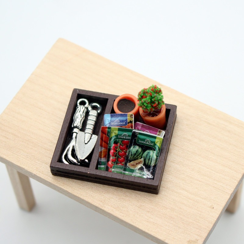 Dollhouse Gardening Wooden Box - Food Storage Plants recension och pris