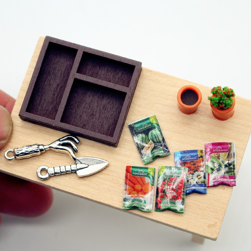 Dollhouse Gardening Wooden Box - Food Storage Plants recension och pris