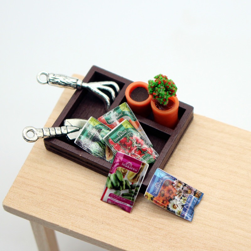 Dollhouse Gardening Wooden Box - Food Storage Plants recension och pris