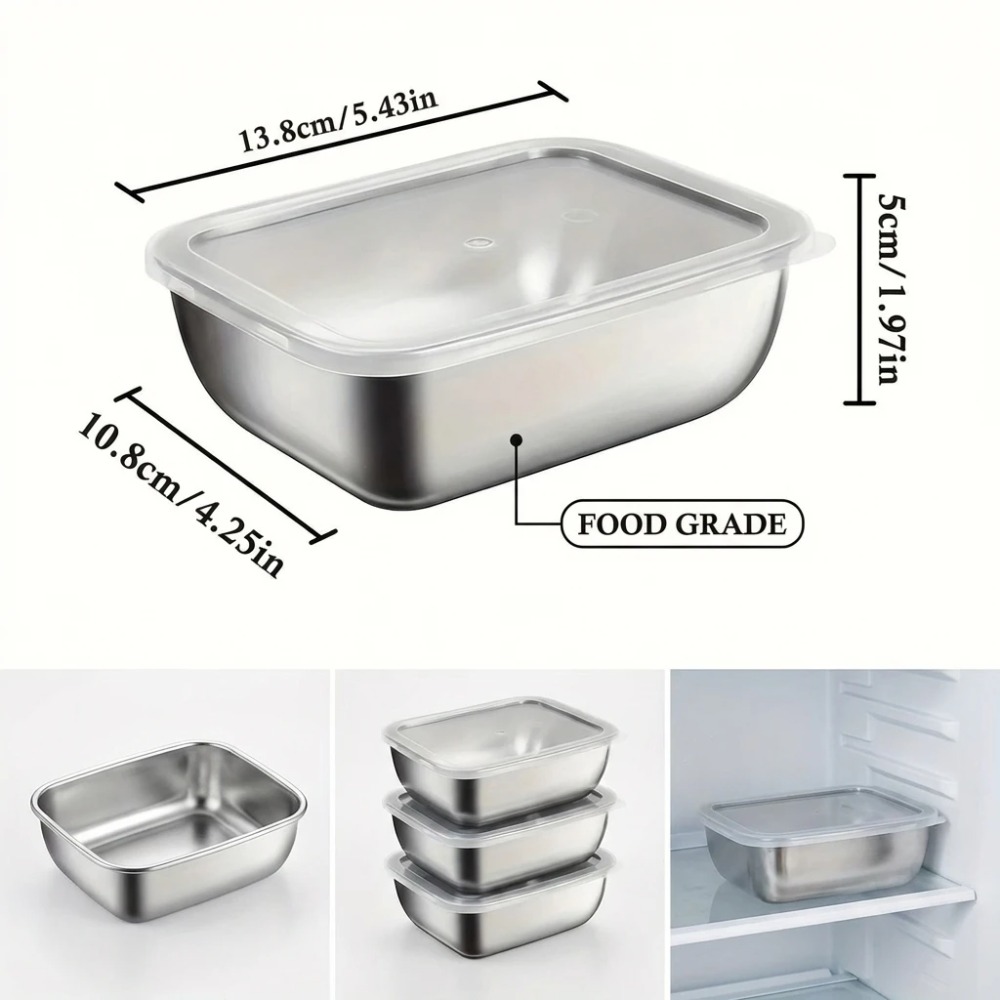 6PCS Stainless Steel Food Stor - Food Storage Stainless Steel Containers recension och pris