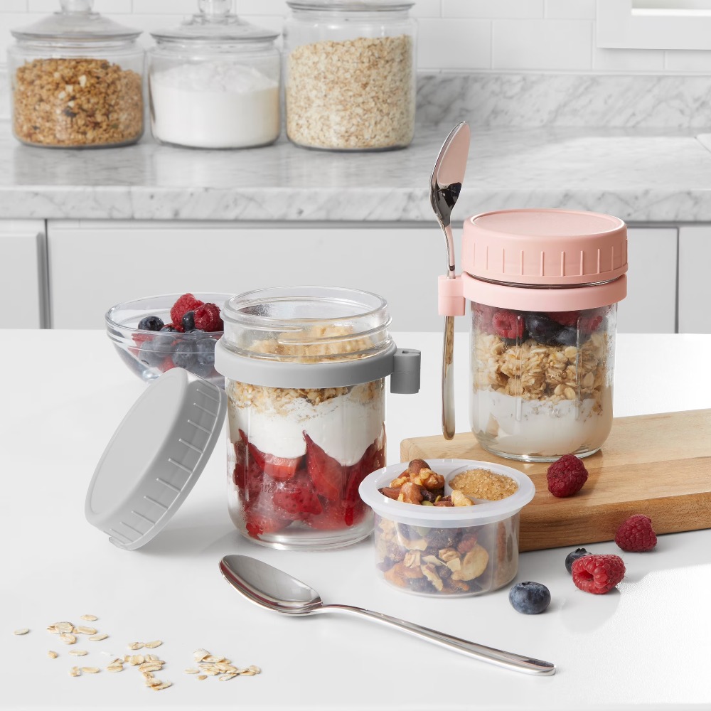 Portable Overnight Oats Food J - Glass Meal Prep Container recension och pris