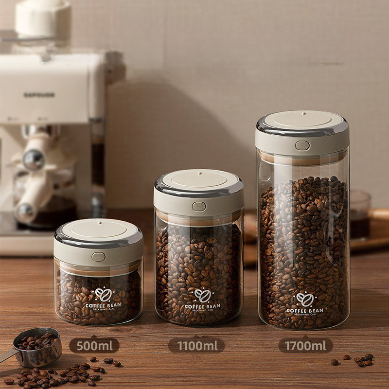 500/1100/1700ml Coffee Beans V - Food Storage Jars Airtight recension och pris