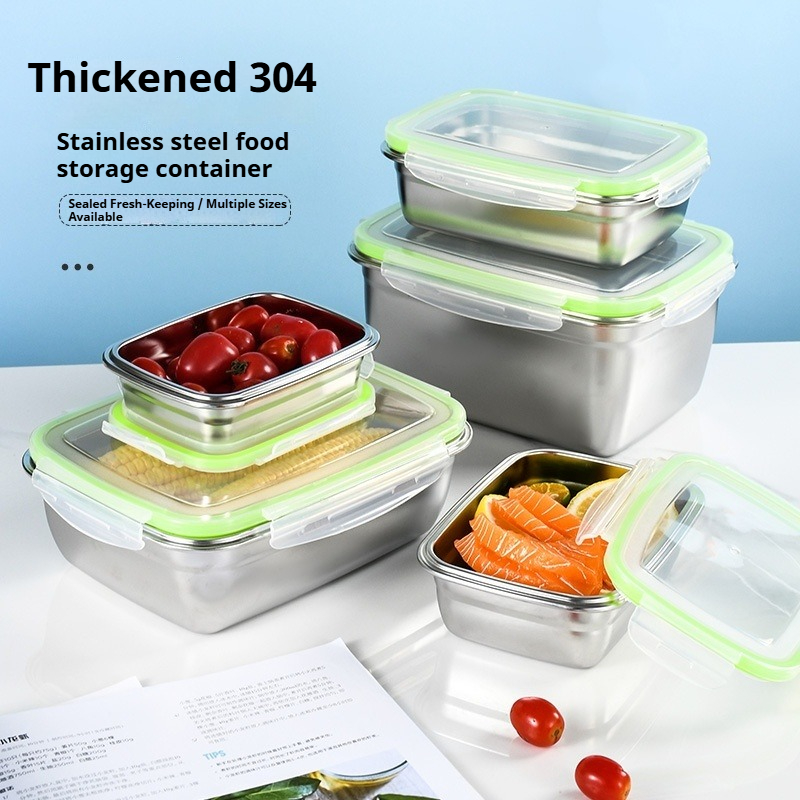 304 Stainless Steel Lunch Box  - Food Storage Stainless Steel Containers recension och pris