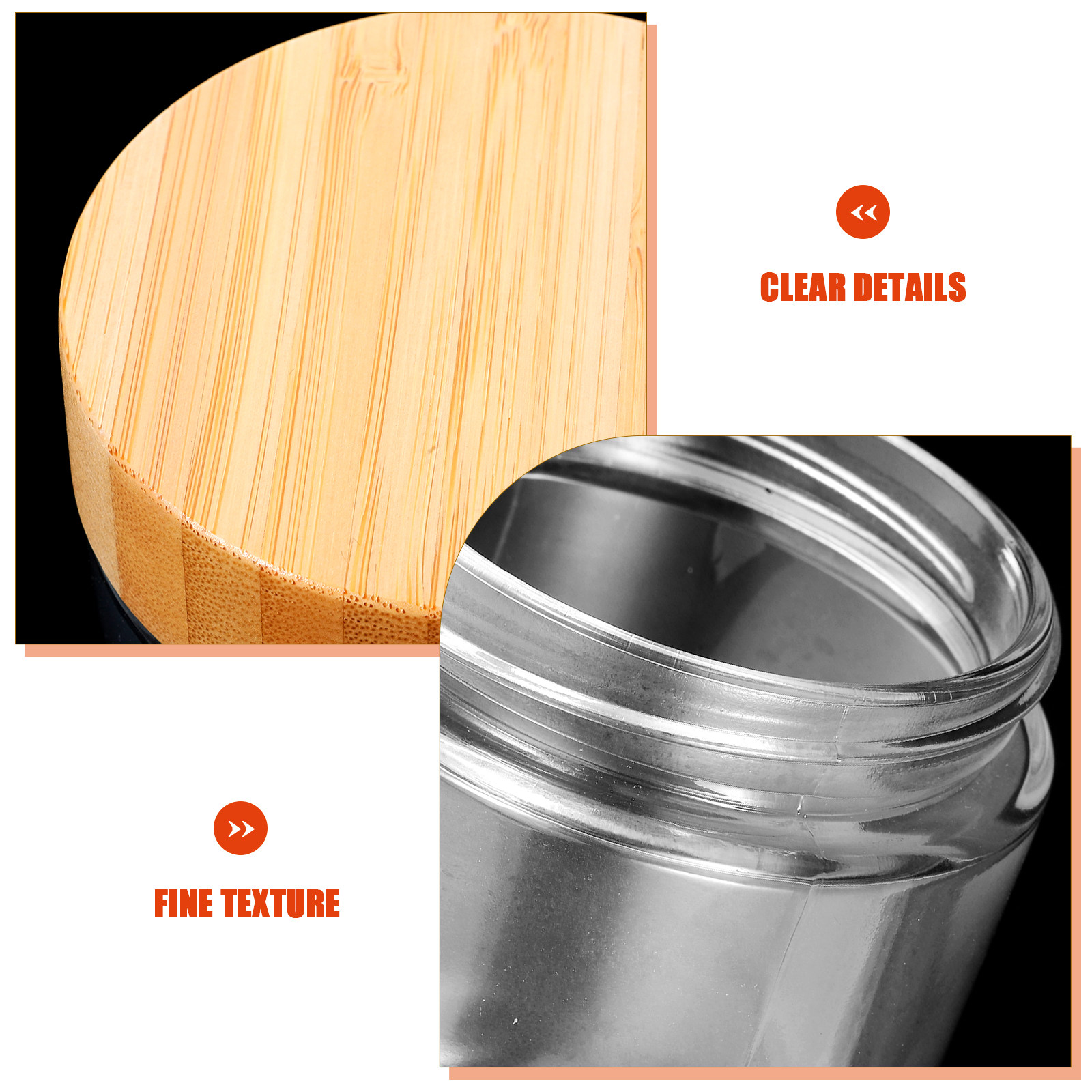 4Pcs Transparent Glass Jars wi - Food Storage Jars Airtight recension och pris