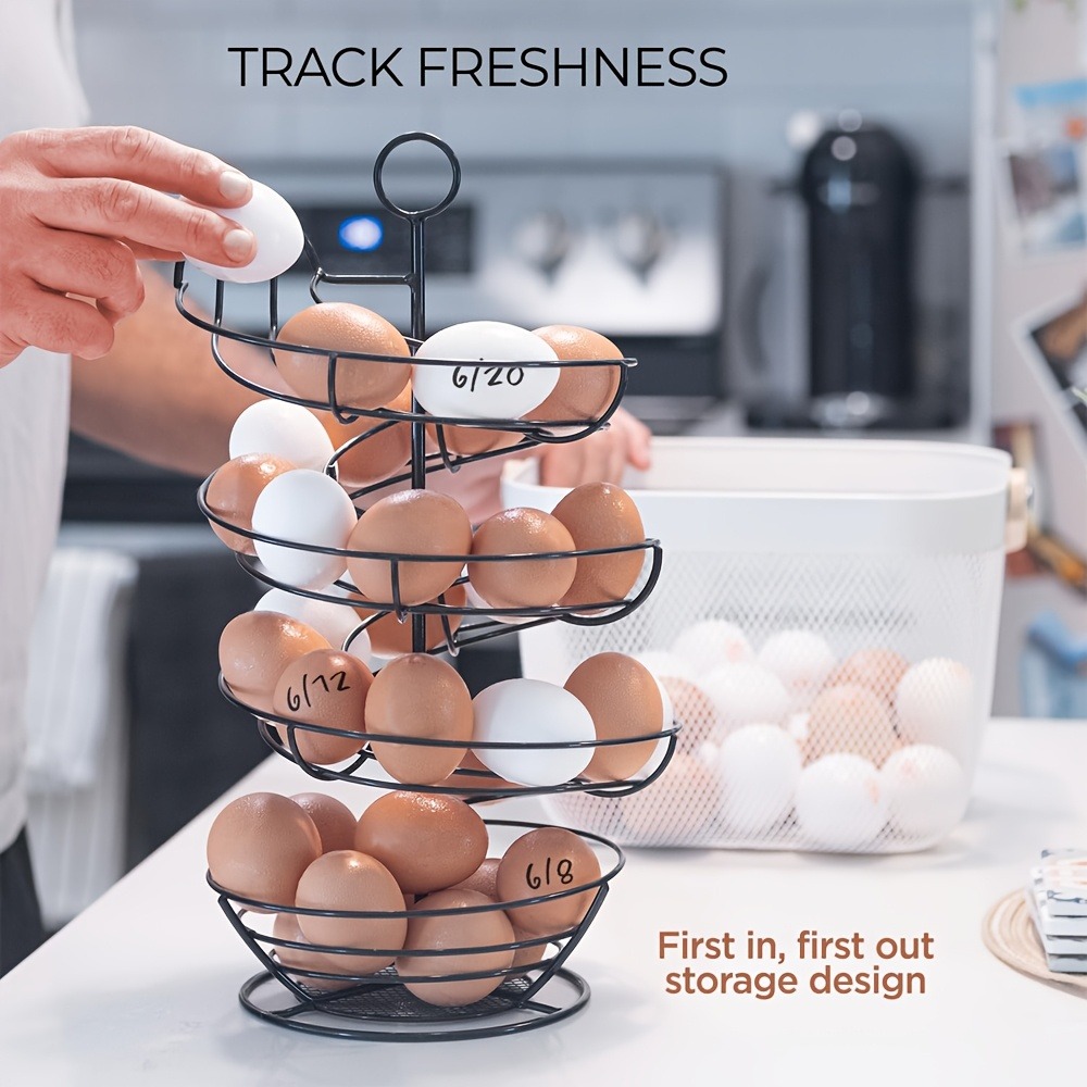 Metal Wire Spiral Egg Holder,  - Egg Storage Holder recension och pris