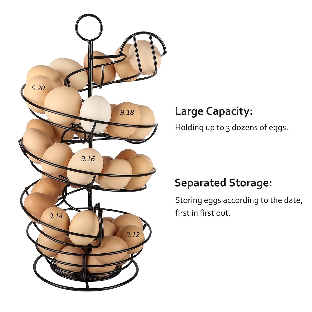 Metal Wire Spiral Egg Holder,  - Egg Storage Holder recension och pris