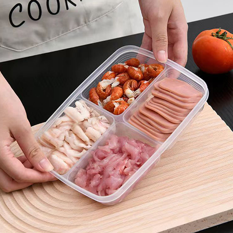 New【4 Grids Plastic Storage Bo - Food Storage Bins recension och pris