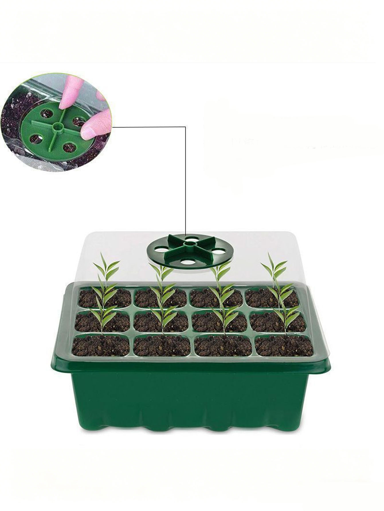 1/2pc 6/12-Hole Seedling Tray, - Food Storage Plants recension och pris