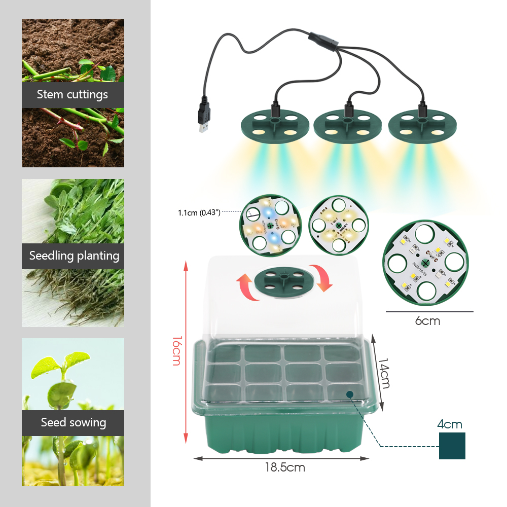 LED Nursery Pots with Grow Lig - Food Storage Plants recension och pris