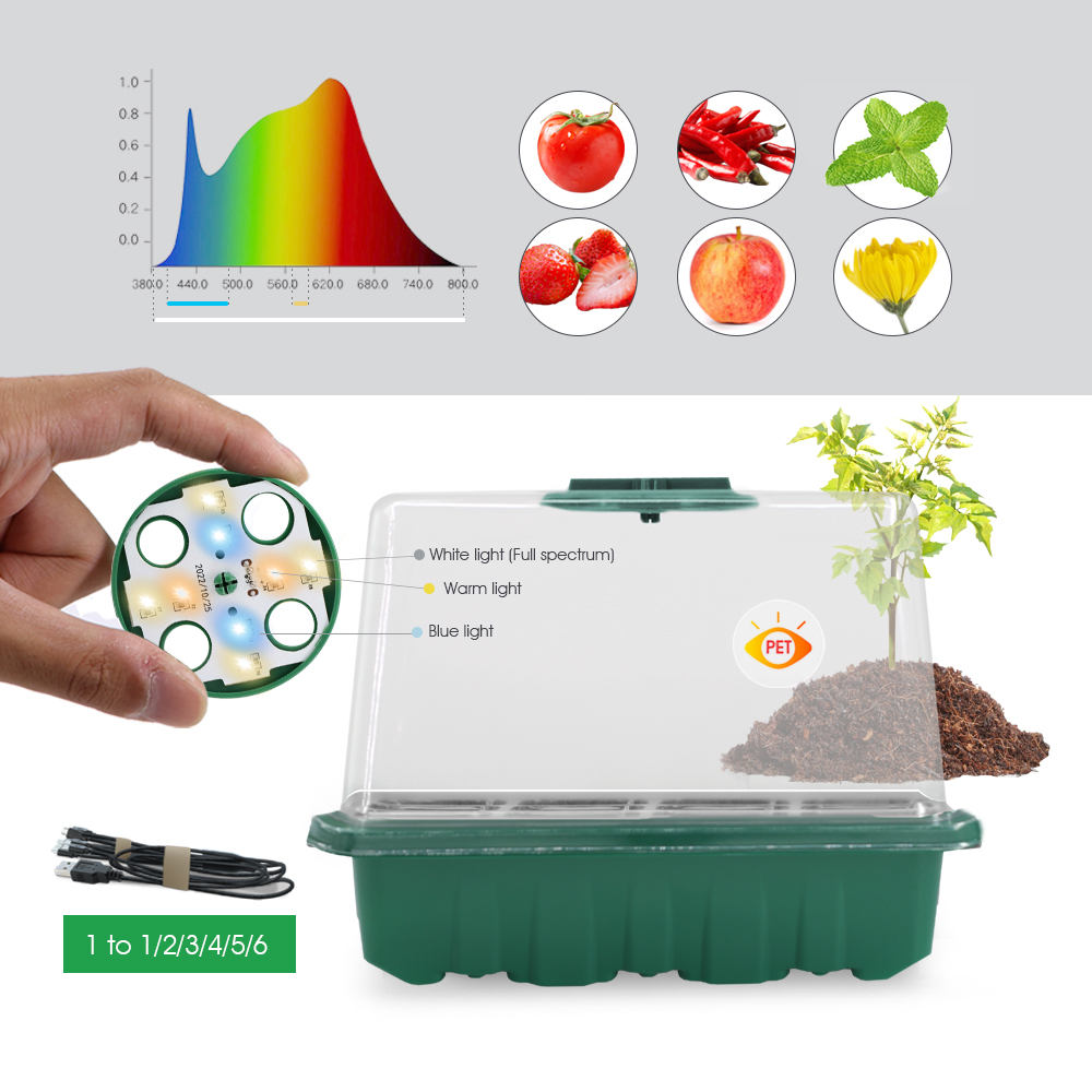 LED Nursery Pots with Grow Lig - Food Storage Plants recension och pris