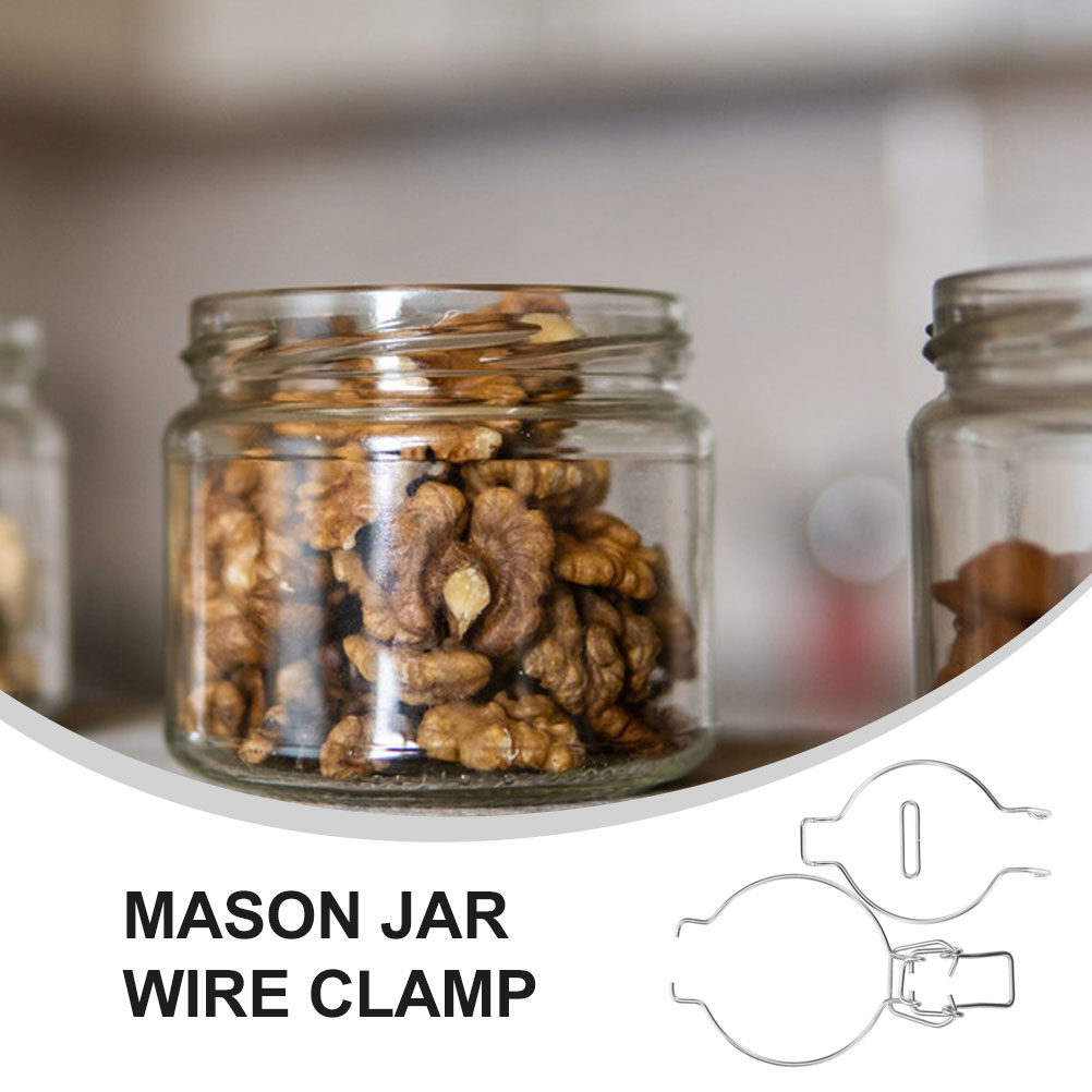 12Pcs Glass Jar Wire Clamps St - Food Storage Jars Airtight recension och pris