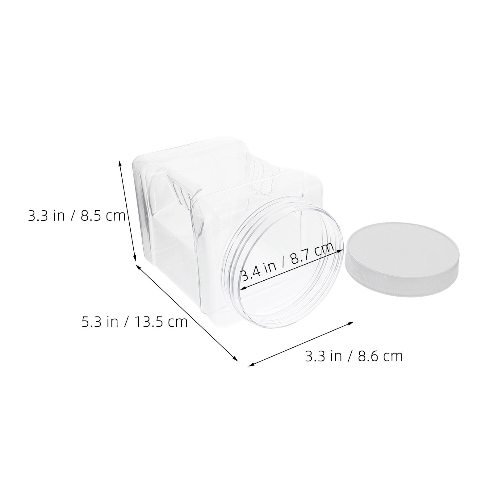 6Pcs Clear Square Airtight Sto - Food Storage Jars Airtight recension och pris