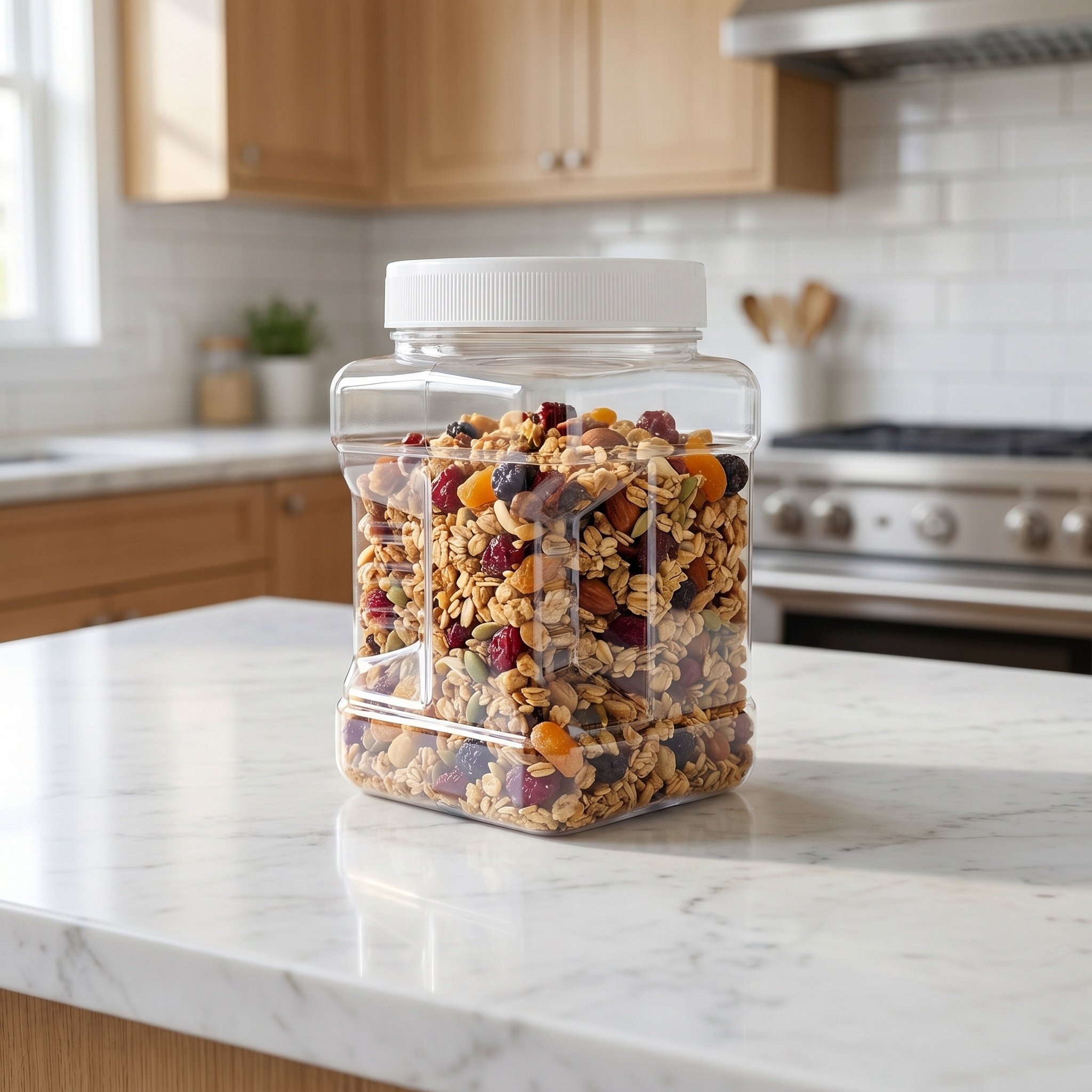 6Pcs Clear Square Airtight Sto - Food Storage Jars Airtight recension och pris