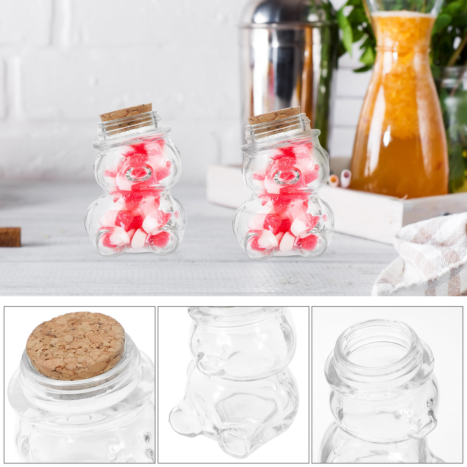 4Pcs Glass Candy Jar Set Trans - Food Storage Jars Airtight recension och pris