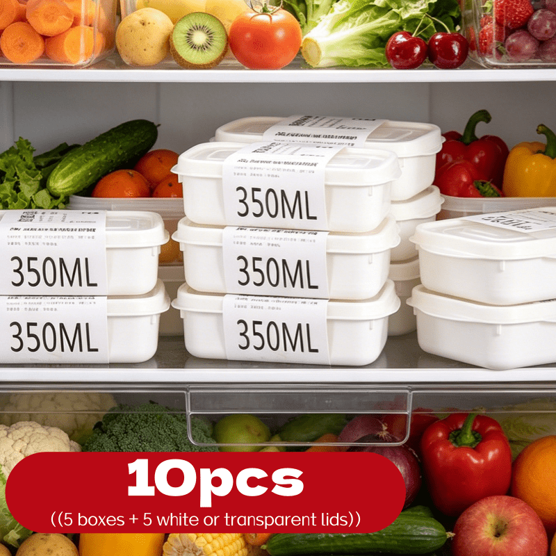10Pcs Reusable Stackable Food  - Food Storage With Colander recension och pris