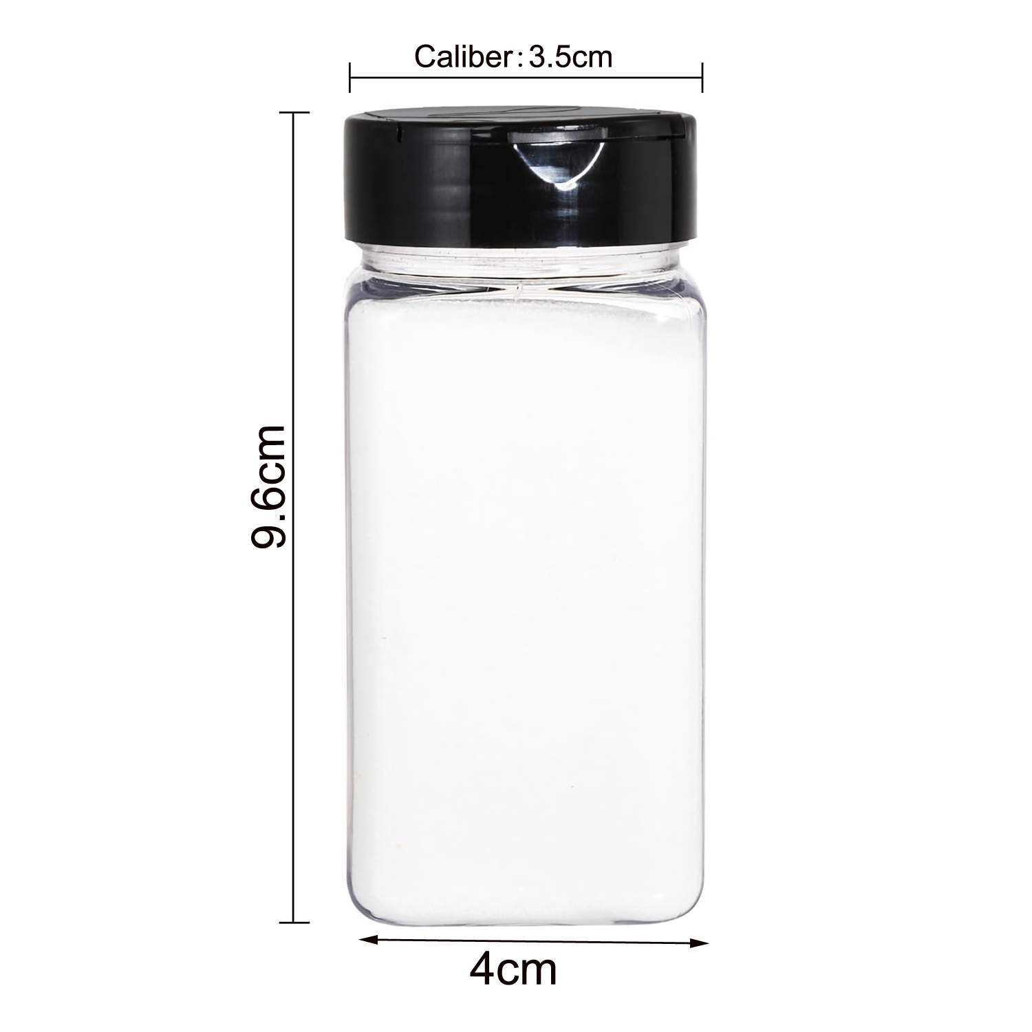 Square Large Plastic Spice Jar - Food Storage Box Large recension och pris