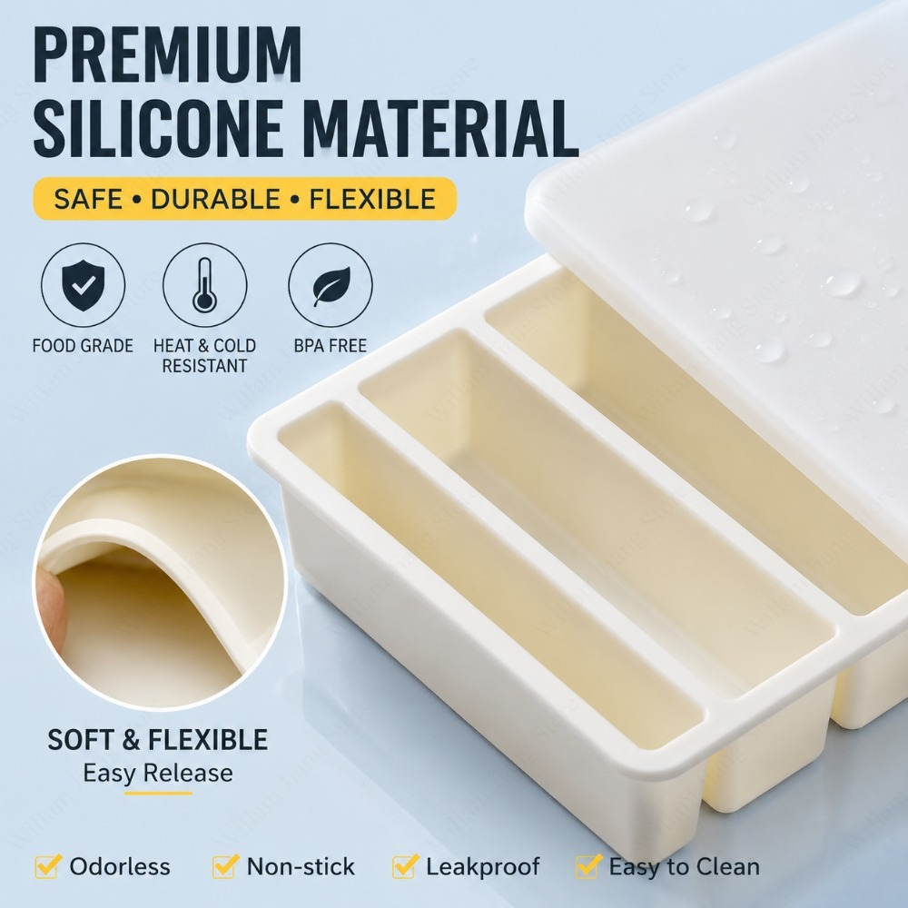 Durable Silicone Freezing Tray - Food Storage With Colander recension och pris