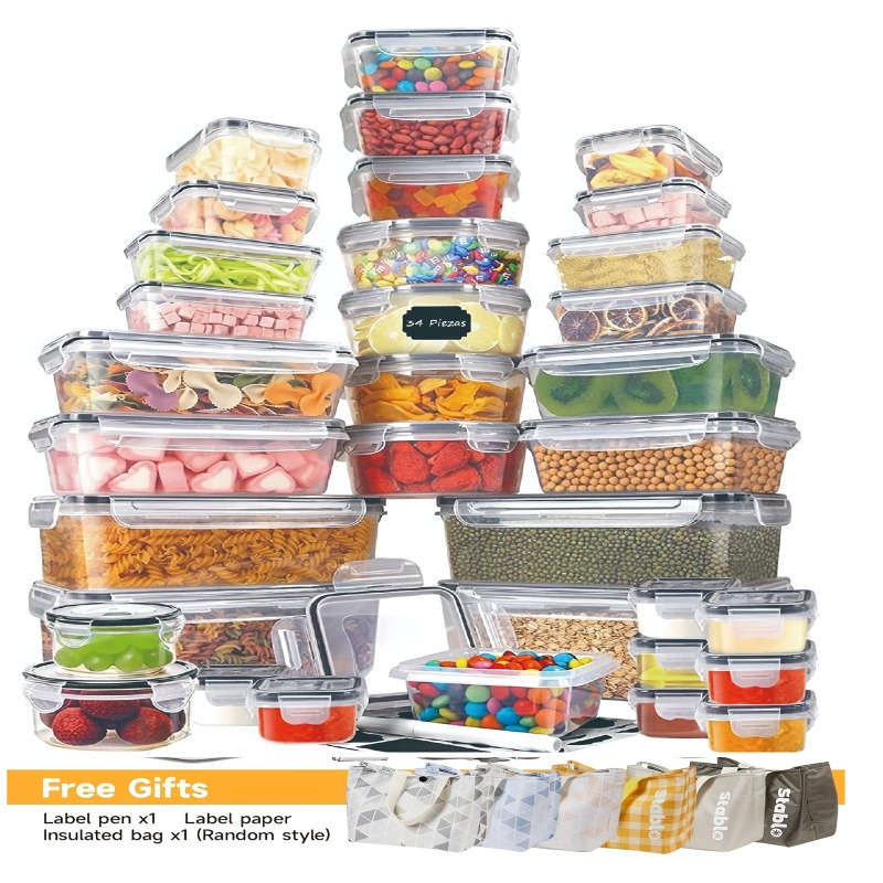 48PCS BPA-Free Food Storage Se - Food Storage With Colander recension och pris
