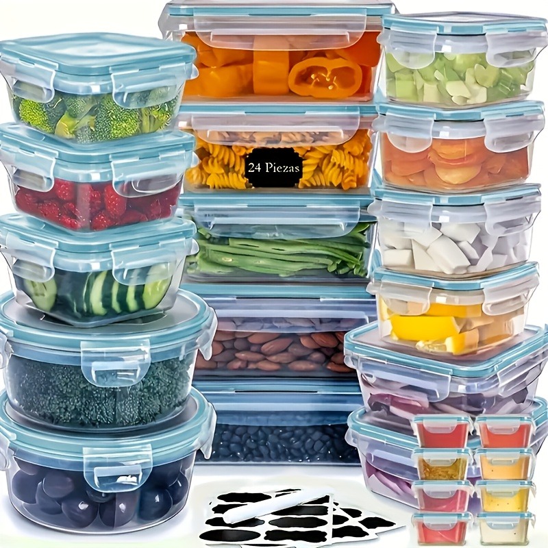48PCS BPA-Free Food Storage Se - Food Storage With Colander recension och pris
