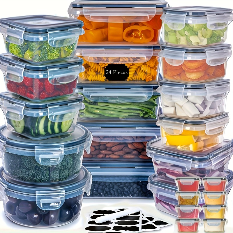 48PCS BPA-Free Food Storage Se - Food Storage With Colander recension och pris