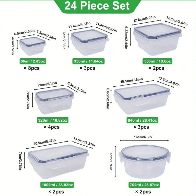 48PCS BPA-Free Food Storage Se - Food Storage With Colander recension och pris