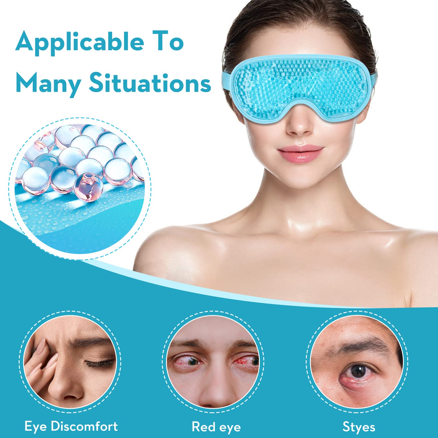 Cooling Eye Mask Gel Eye Mask  - Cold Pack Ice Gel recension och pris