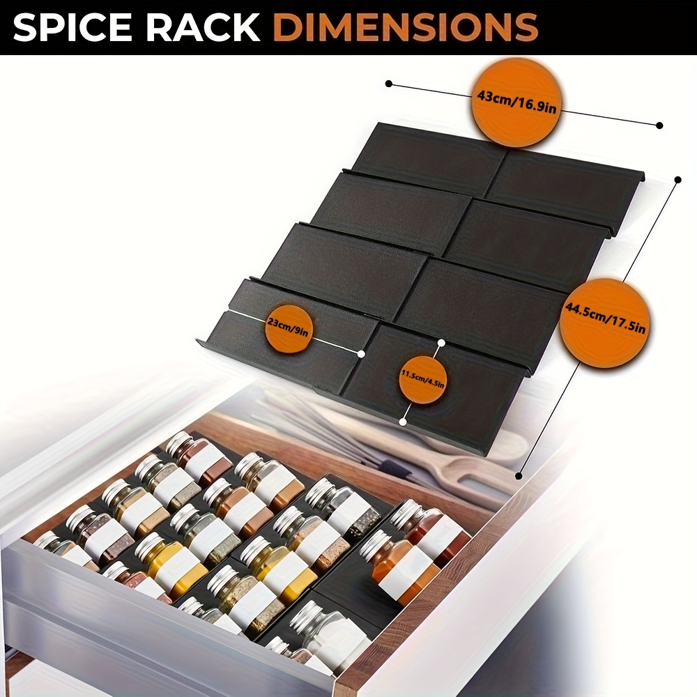 6pcs Expandable Spice Drawer O - Food Storage Shelving recension och pris