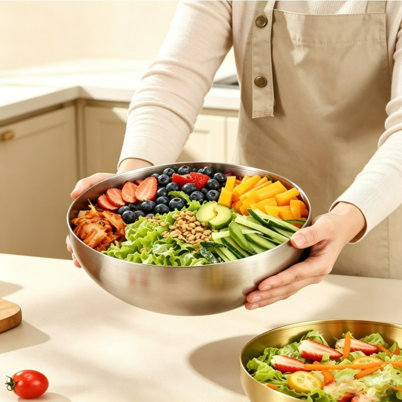 Stainless Steel Mixing Bowls M - Food Storage Stainless Steel Containers recension och pris