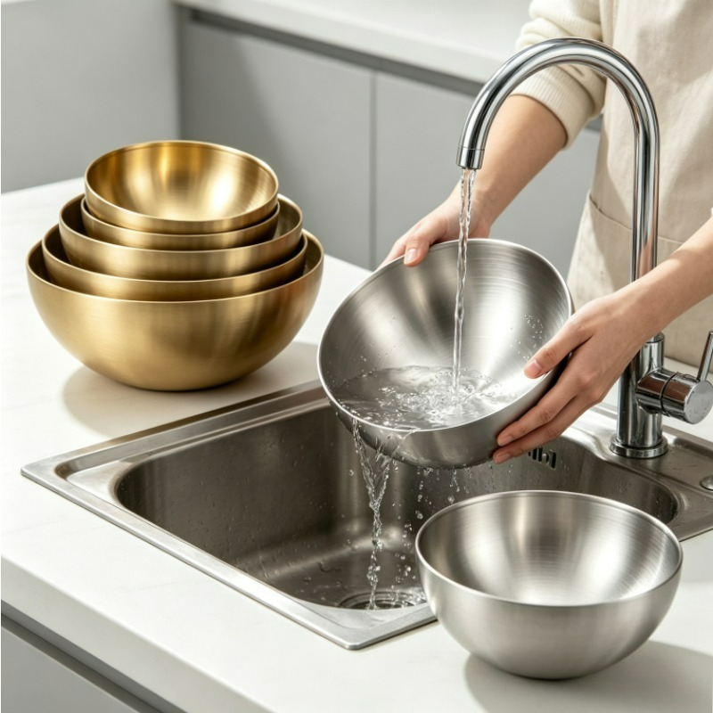 Stainless Steel Mixing Bowls M - Food Storage Stainless Steel Containers recension och pris