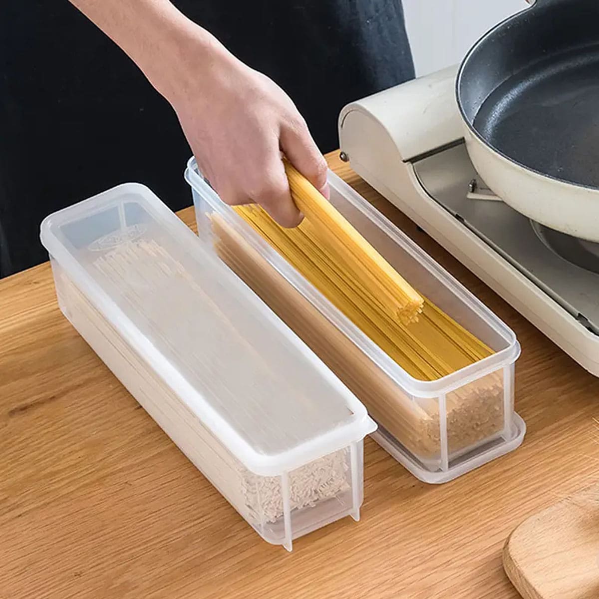 1 Plastic Transparent Storage  - Food Storage With Colander recension och pris