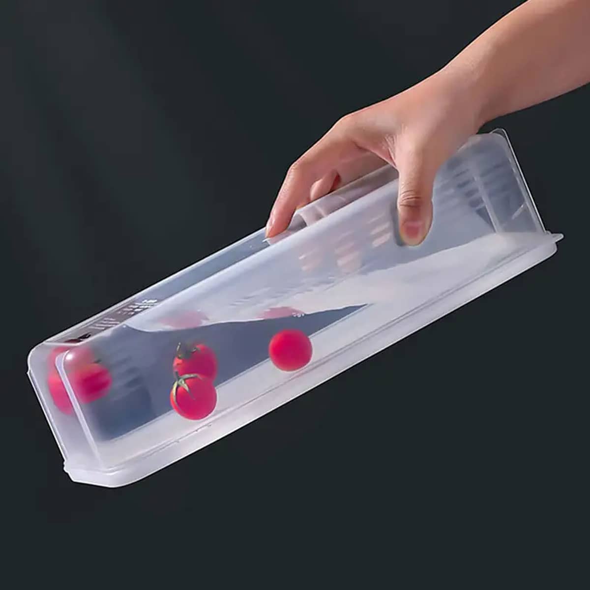 1 Plastic Transparent Storage  - Food Storage With Colander recension och pris