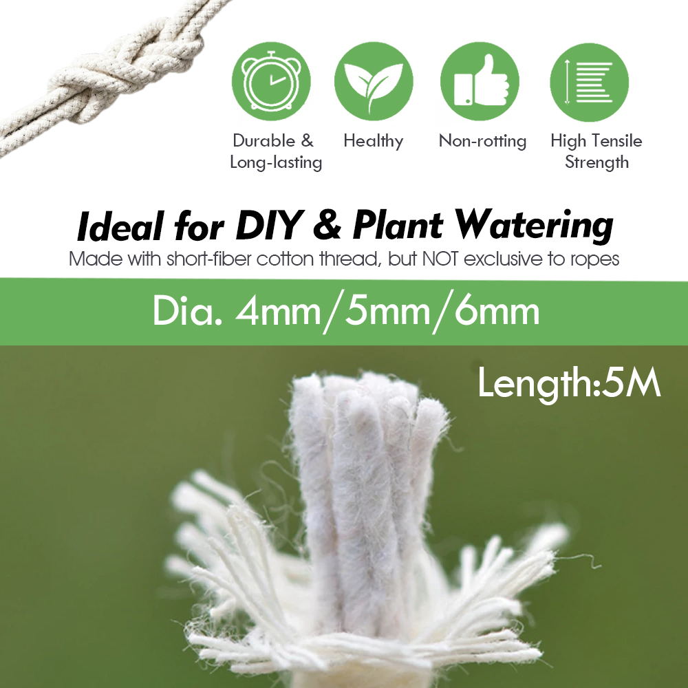4/5/6mm Self Watering Cotton W - Food Storage Plants recension och pris